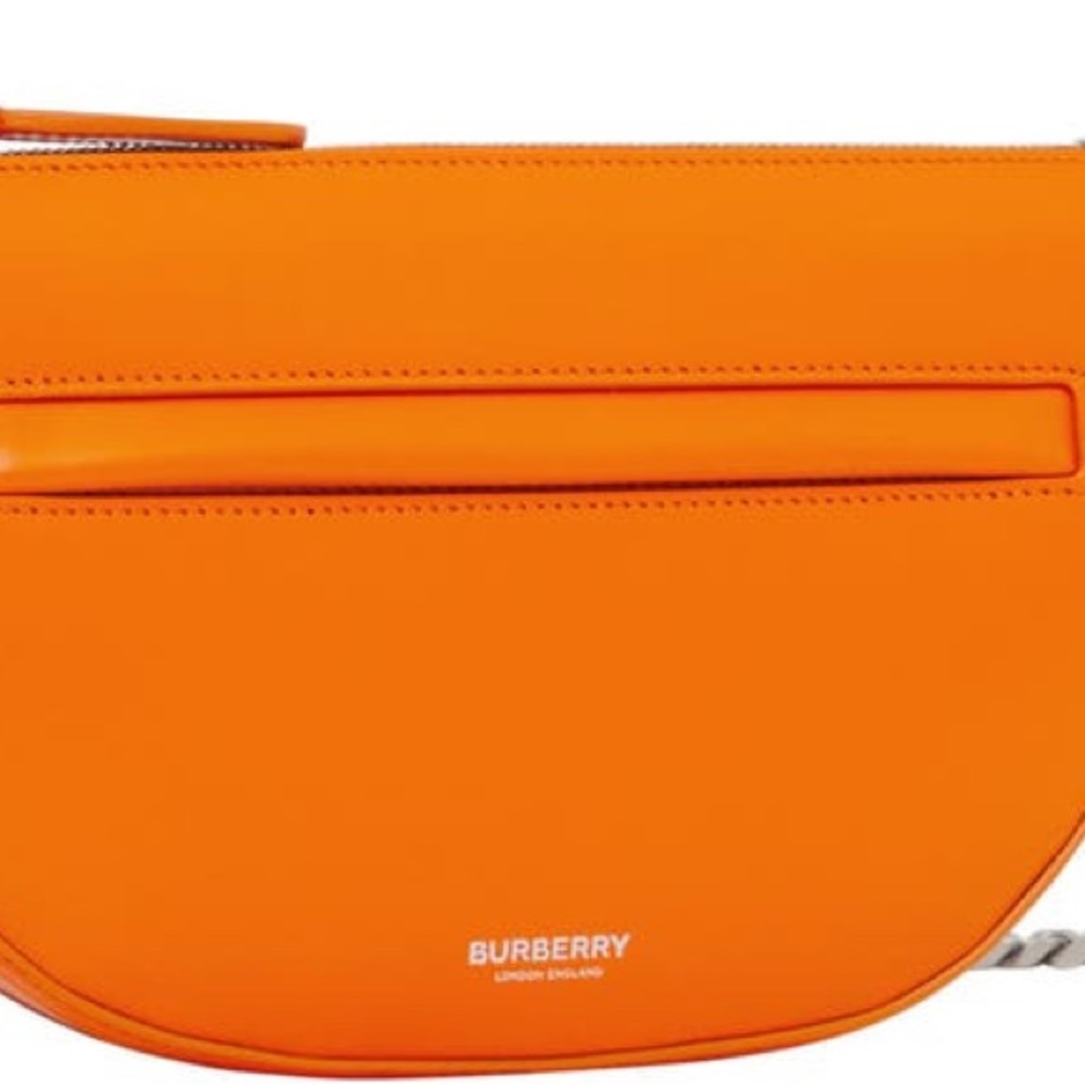 Burberry Mini Olympia Leather Shoulder Bag in Orange - Picture 14 of 16